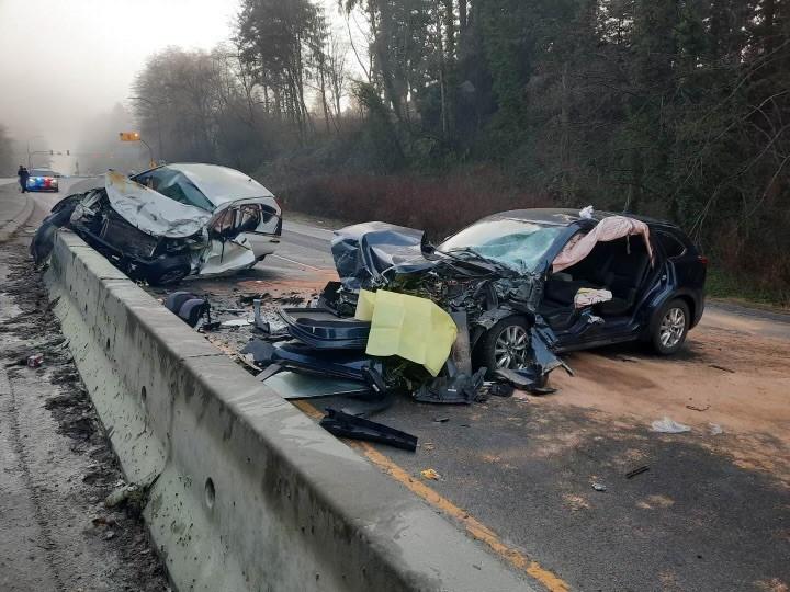 Collision Scene on Hwy 10